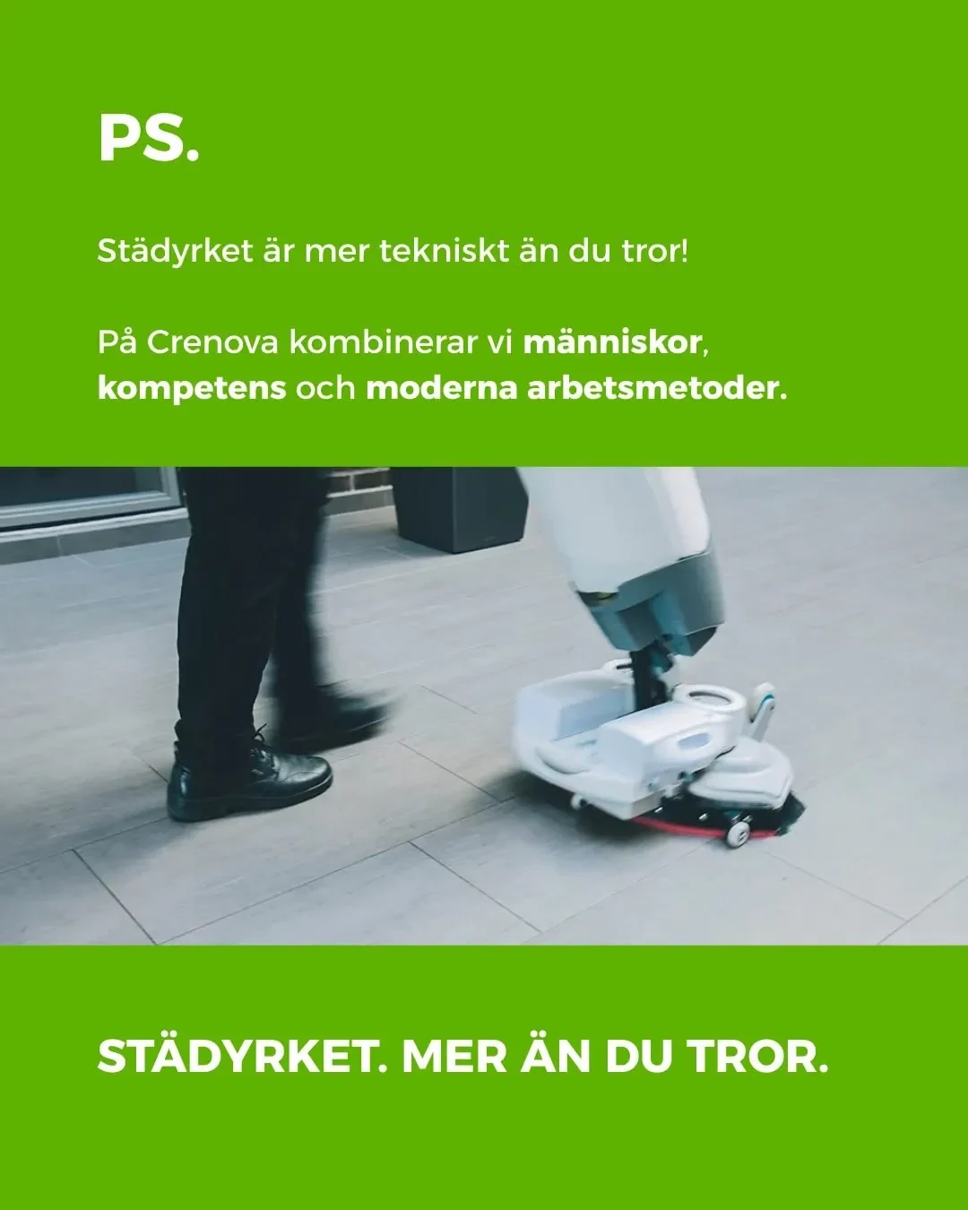 Golvskurmaskin i arbete – städyrket är mer tekniskt än du tror